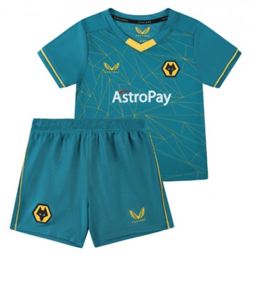 Wolves Bortedraktsett Barn 2022-23 Kortermet (+ Korte bukser)